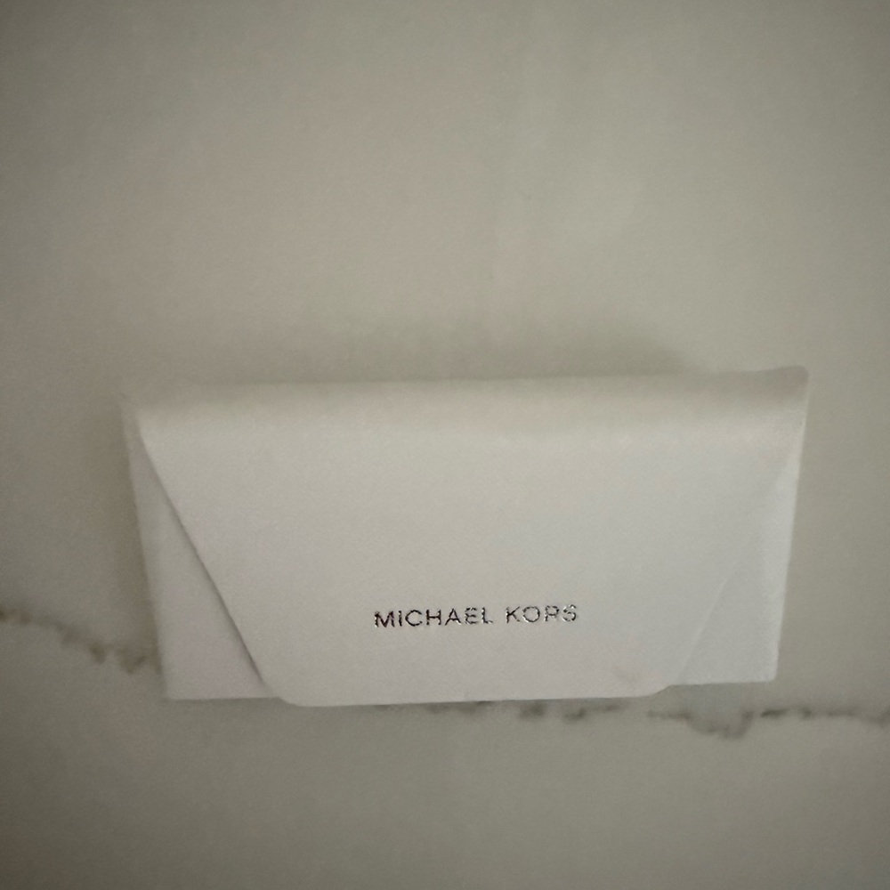 Michael Kors white glasses case